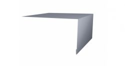 Планка околооконная простая 250х75 Pe 0,45 мм, Цвет Ral 9006, Покрытие Полиэстер с пленкой, Толщина металла 0,45 мм