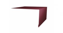 Планка околооконная простая 200х75 Pe 0,45 мм, Цвет Ral 3005, Покрытие Полиэстер с пленкой, Толщина металла 0,45 мм
