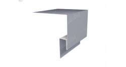 J-фаска 250х50 (Планка околооконная сложная) Satin 0,5 мм, Цвет Ral 7004, Покрытие Satin с пленкой, Толщина металла 0,5 мм