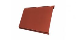 Сайдинг Вертикаль classic Drap 0,45 мм, Цвет Ral 8004, Покрытие Drap с пленкой, Толщина металла 0,45 мм