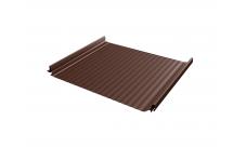Кликфальц Pro Gofr Satin 0,5 мм, Цвет Ral 8017, Покрытие Satin с пленкой, Толщина металла 0,5 мм