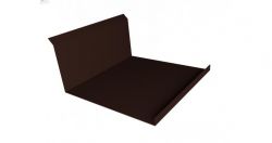 Планка примыкания нижняя 20х122х260х15 мм Quarzit lite, Цвет Ral 8017, Покрытие Quarzit lite с пленкой, Толщина металла 0,5 мм