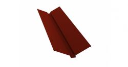 Ендова верхняя 115х30х115 мм Satin, Цвет Ral 3009, Покрытие Satin с пленкой, Толщина металла 0,5 мм