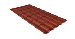 Металлочерепица Kredo Drap 0,45 мм, Цвет Ral 8004, Покрытие Drap, Толщина металла 0,45 мм