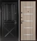 Дверь стальная ЛОНДОН (Коллекция "Shelter Plus") V-1 Плантан черный/Орех натуральный распил светлый, Цвет V-1 Флекс-3 Плантан черный, Высота/Длина 2070, Открывание/Врезка левое, Ширина 960