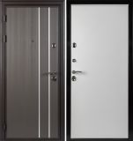 Дверь стальная ВЕРОНА (Коллекция "Shelter Plus") M-2 Реалвуд графит/Софт милк, Цвет M-2 Плаза-10 Реалвуд графит, Высота/Длина 2070, Открывание/Врезка левое, Ширина 860