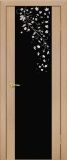 Дверь КЛЕН триплекс черный, Цвет Дуб беленый, Высота/Длина 1900, Ширина 600