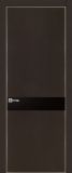 Дверь Lumio  1 стекло черное, Цвет патина венге, Высота/Длина 2000, Открывание/Врезка прав, 2 петли, ручка, защелка, Ширина 900